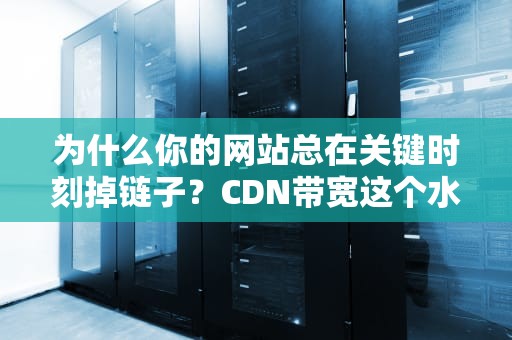 为什么你的网站总在关键时刻掉链子？CDN带宽这个水管工你找对了吗？