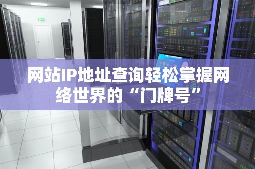 网站IP地址查询轻松掌握网络世界的“门牌号”