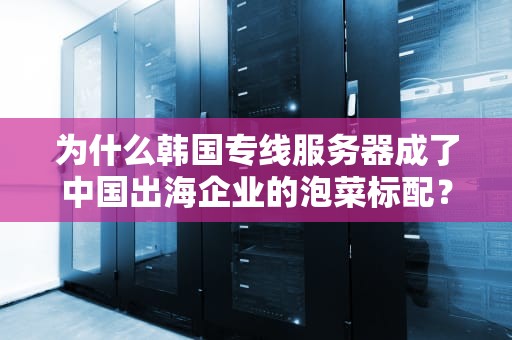 为什么韩国专线服务器成了中国出海企业的泡菜标配？3个真实案例告诉你真相