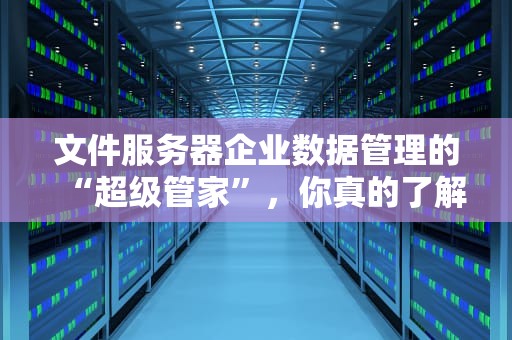 文件服务器企业数据管理的“超级管家”，你真的了解它吗？