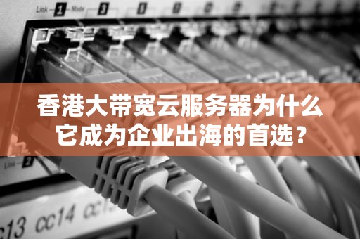 香港大带宽云服务器为什么它成为企业出海的首选？