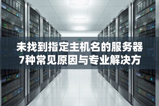 未找到指定主机名的服务器7种常见原因与专业解决方案