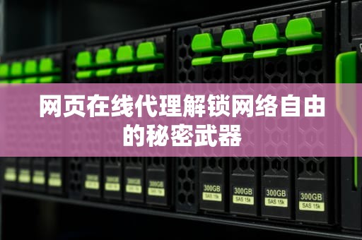 网页在线代理解锁网络自由的秘密武器