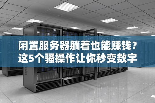 闲置服务器躺着也能赚钱？这5个骚操作让你秒变数字包租婆
