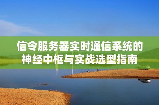 信令服务器实时通信系统的神经中枢与实战选型指南