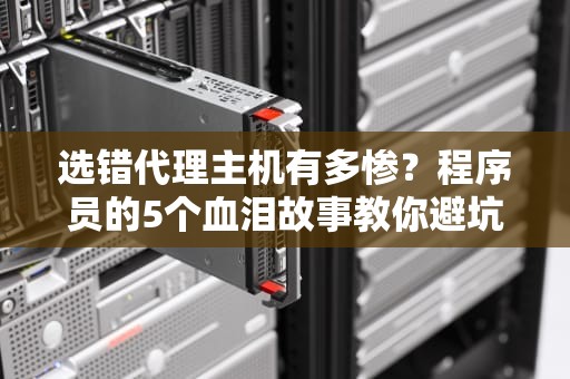 选错代理主机有多惨？程序员的5个血泪故事教你避坑指南