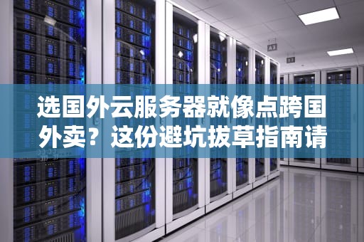 选国外云服务器就像点跨国外卖？这份避坑拔草指南请收好