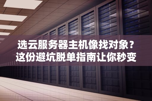 选云服务器主机像找对象？这份避坑脱单指南让你秒变老司机！