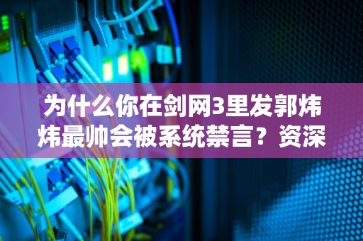 为什么你在剑网3里发郭炜炜最帅会被系统禁言？资深程序员揭秘屏蔽词库的千层套路