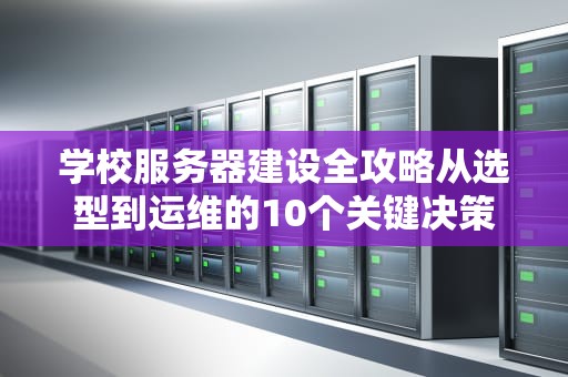 学校服务器建设全攻略从选型到运维的10个关键决策