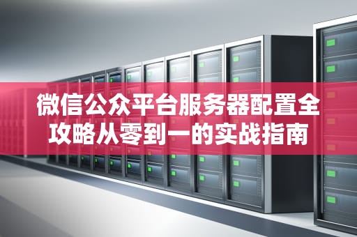微信公众平台服务器配置全攻略从零到一的实战指南