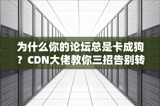 为什么你的论坛总是卡成狗？CDN大佬教你三招告别转圈圈！