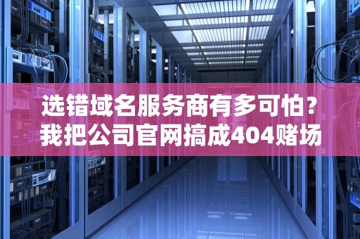 选错域名服务商有多可怕？我把公司官网搞成404赌场的血泪史
