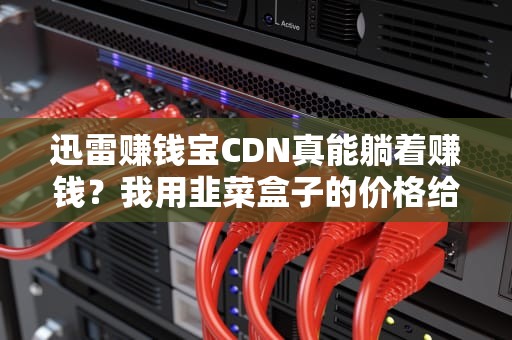 迅雷赚钱宝CDN真能躺着赚钱？我用韭菜盒子的价格给你讲透原理！