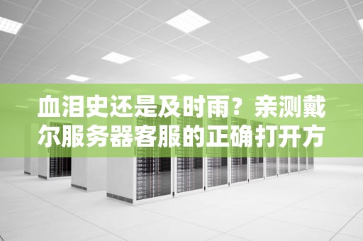 血泪史还是及时雨？亲测戴尔服务器客服的正确打开方式
