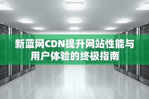 新蓝网CDN提升网站性能与用户体验的终极指南