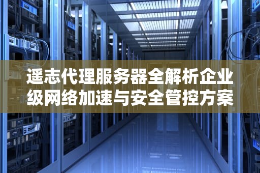 遥志代理服务器全解析企业级网络加速与安全管控方案