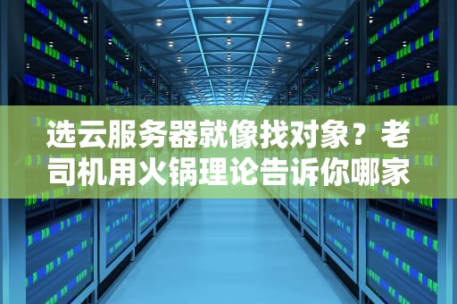 选云服务器就像找对象？老司机用火锅理论告诉你哪家最稳（闭坑指南）