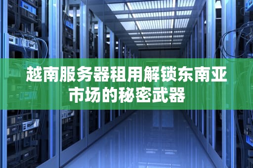 越南服务器租用解锁东南亚市场的秘密武器