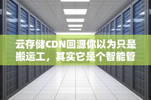 云存储CDN回源你以为只是搬运工，其实它是个智能管家？
