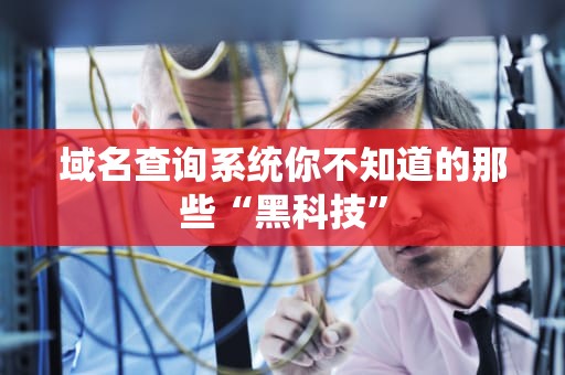 域名查询系统你不知道的那些“黑科技”