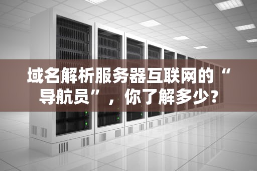 域名解析服务器互联网的“导航员”，你了解多少？
