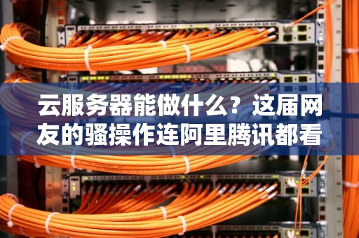 云服务器能做什么？这届网友的骚操作连阿里腾讯都看呆了！