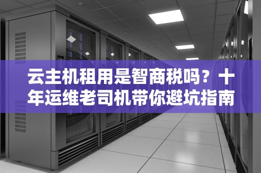 云主机租用是智商税吗？十年运维老司机带你避坑指南