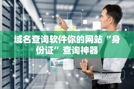 域名查询软件你的网站“身份证”查询神器