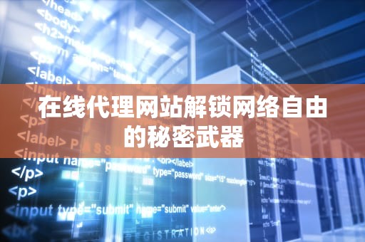 在线代理网站解锁网络自由的秘密武器