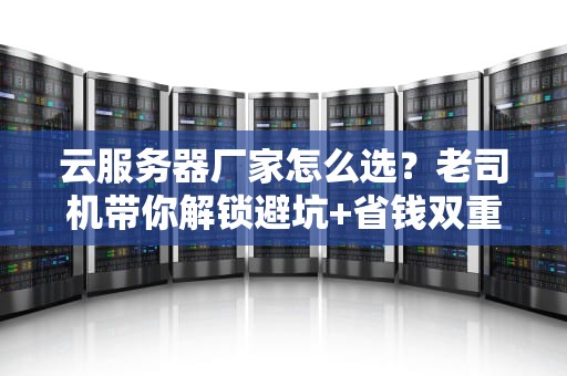 云服务器厂家怎么选？老司机带你解锁避坑+省钱双重Buff！