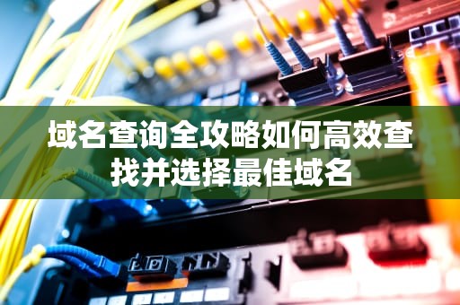 域名查询全攻略如何高效查找并选择最佳域名