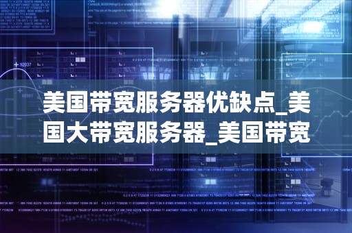 美国带宽服务器优缺点_美国大带宽服务器_美国带宽服务器的优缺点分析