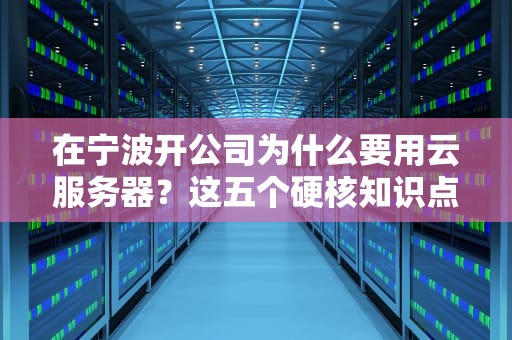 在宁波开公司为什么要用云服务器？这五个硬核知识点让你少走三年弯路