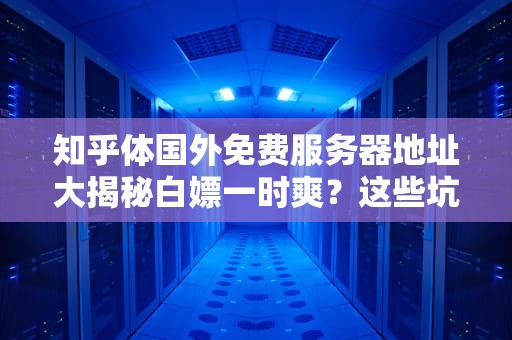 知乎体国外免费服务器地址大揭秘白嫖一时爽？这些坑你可能想不到！
