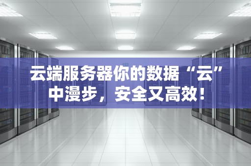 云端服务器你的数据“云”中漫步，安全又高效！