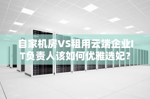 自家机房VS租用云端企业IT负责人该如何优雅选妃？
