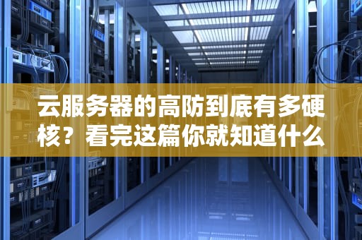 云服务器的高防到底有多硬核？看完这篇你就知道什么叫打不死的钢铁侠了！