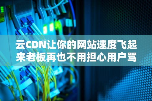 云CDN让你的网站速度飞起来老板再也不用担心用户骂卡成PPT了！