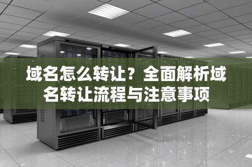 域名怎么转让？全面解析域名转让流程与注意事项