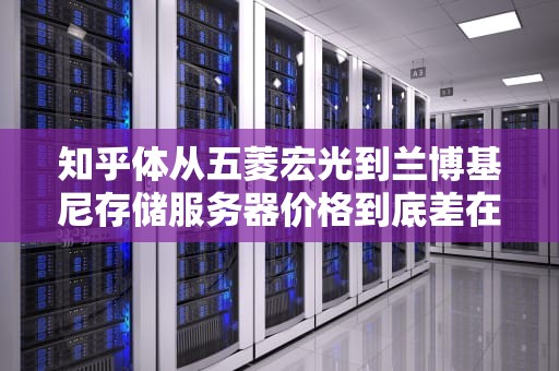 知乎体从五菱宏光到兰博基尼存储服务器价格到底差在哪？给技术小白的避坑指南