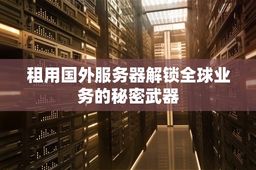 租用国外服务器解锁全球业务的秘密武器