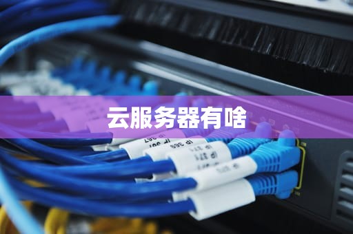 云服务器有啥