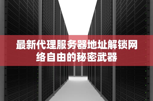 最新代理服务器地址解锁网络自由的秘密武器