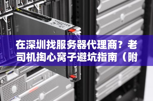 在深圳找服务器代理商？老司机掏心窝子避坑指南（附行业黑话大全）