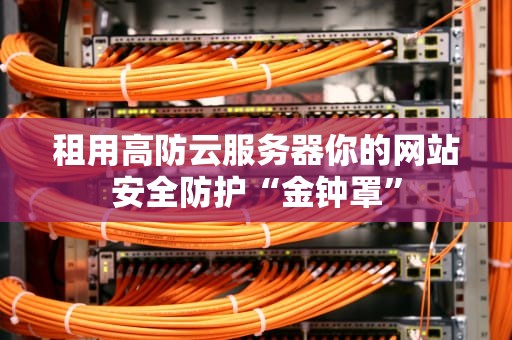 租用高防云服务器你的网站安全防护“金钟罩”