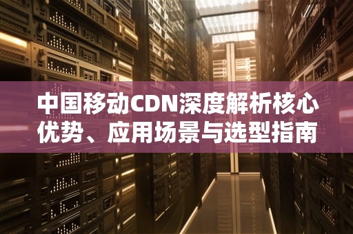 中国移动CDN深度解析核心优势、应用场景与选型指南