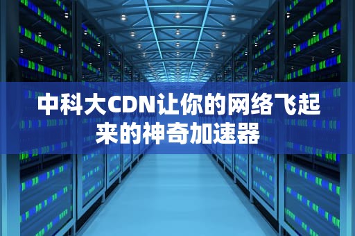 中科大CDN让你的网络飞起来的神奇加速器