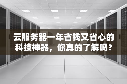 云服务器一年省钱又省心的科技神器，你真的了解吗？