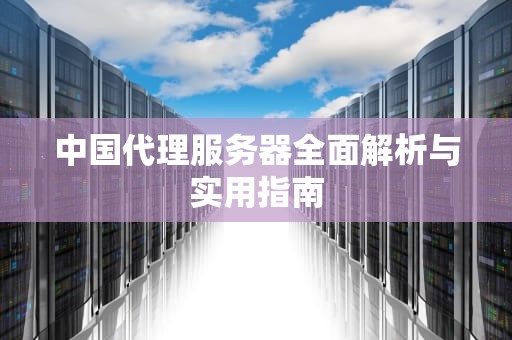 中国代理服务器全面解析与实用指南